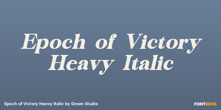 Epoch of Victory Heavy Italic Poster