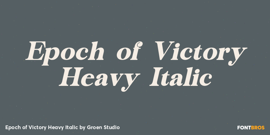 Epoch of Victory Heavy Italic Poster
