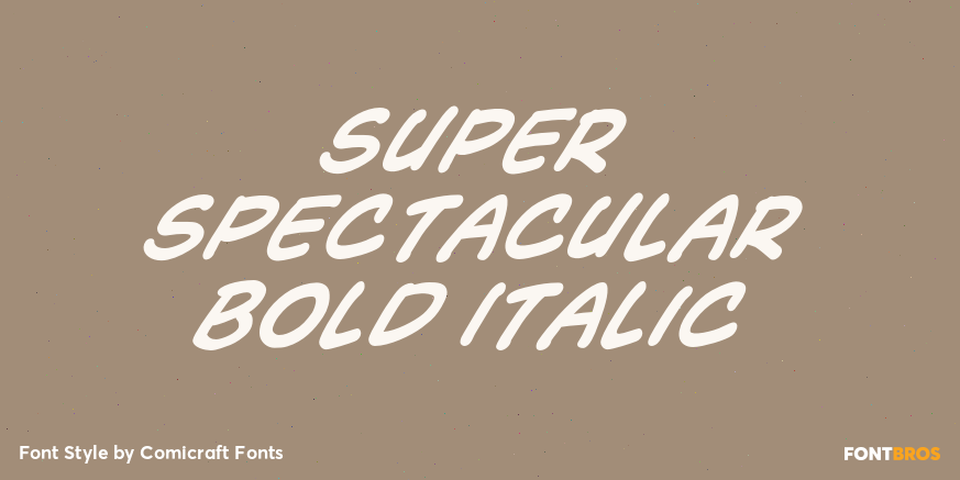 Super Spectacular Bold Italic Poster