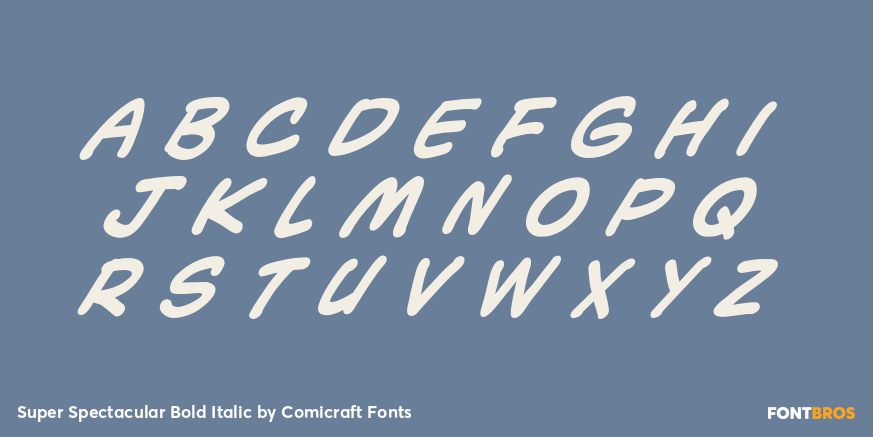 Super Spectacular Bold Italic Font Poster #3