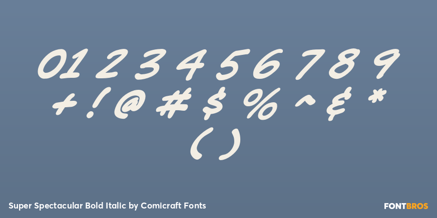 Super Spectacular Bold Italic Font Poster #4