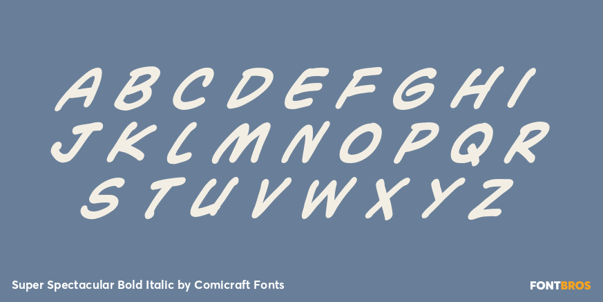 Super Spectacular Bold Italic Font Poster #1