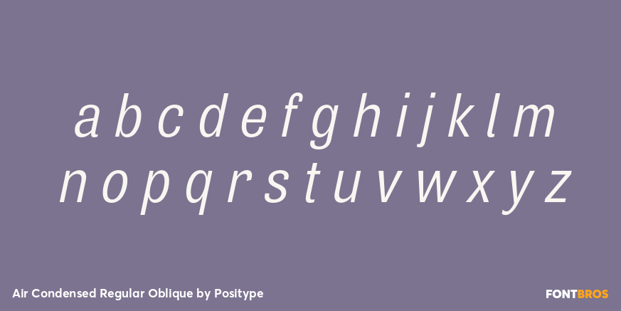 Air Condensed Regular Oblique Font Poster #3