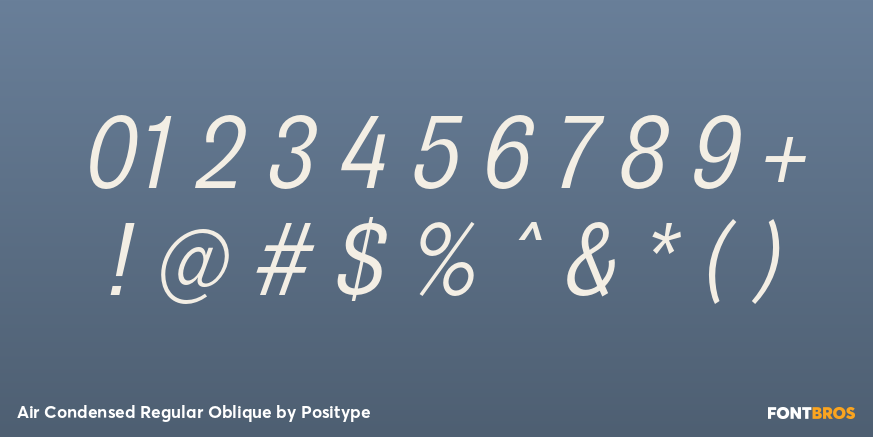 Air Condensed Regular Oblique Font Poster #4