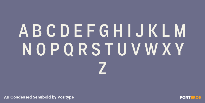 Air Condensed Semibold Font Poster #1