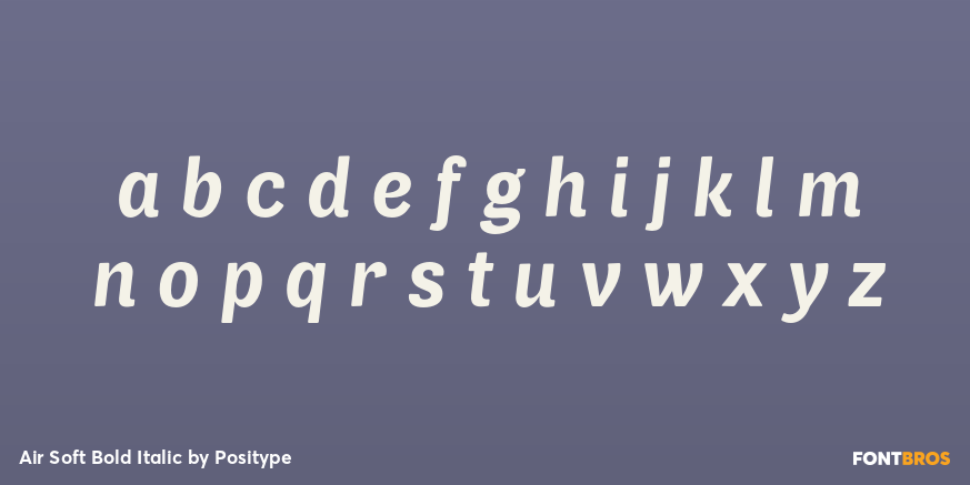 Air Soft Bold Italic Font Poster #1