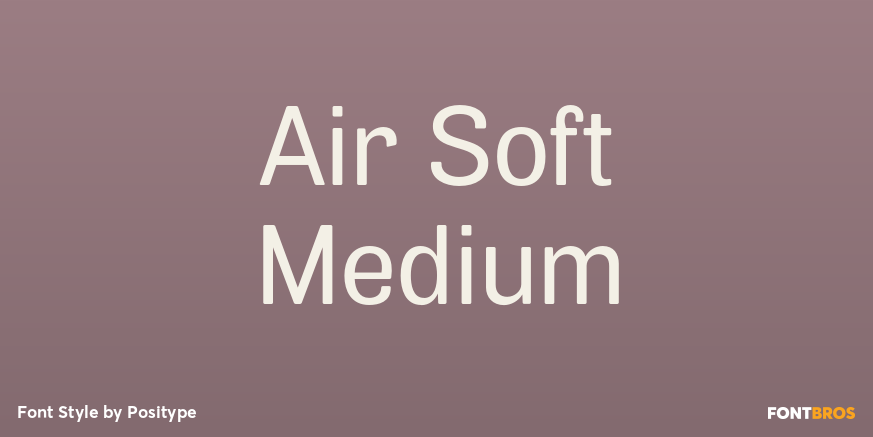 Air Soft Medium Font Poster #1