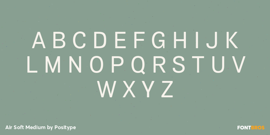 Air Soft Medium Font Poster #2