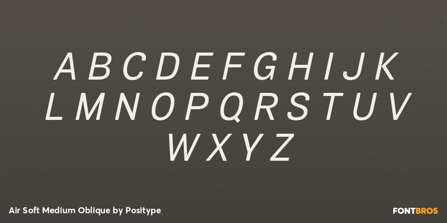 Air Soft Medium Oblique Font Poster #1