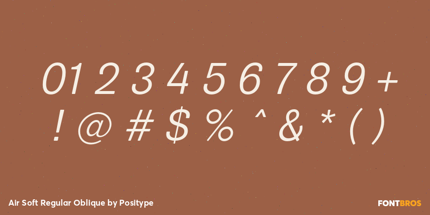 Air Soft Regular Oblique Font Poster #4