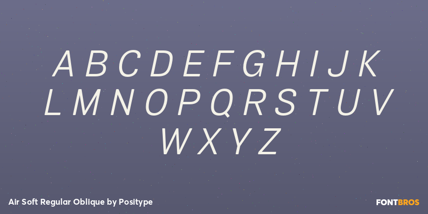 Air Soft Regular Oblique Font Poster #2