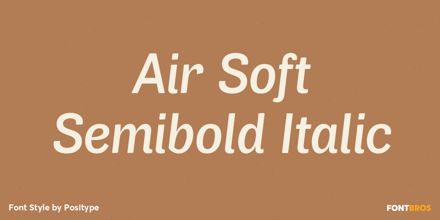 Air Soft Semibold Italic Font Poster #1