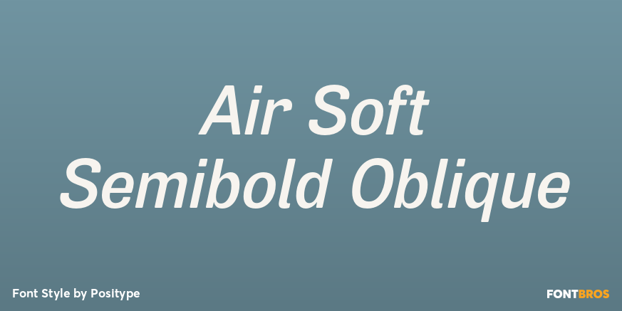 Air Soft Semibold Oblique Font Poster #1