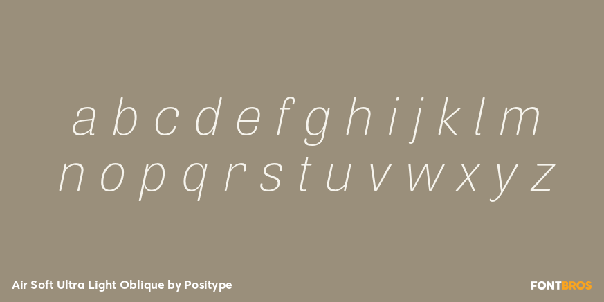 Air Soft Ultra Light Oblique Font Poster #3