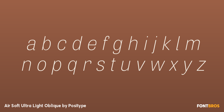 Air Soft Ultra Light Oblique Font Poster #3