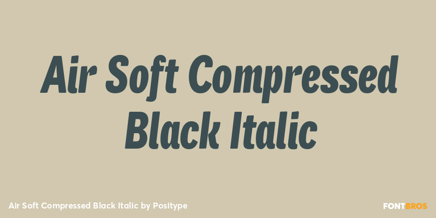 Air Soft Compressed Black Italic Font Poster #1
