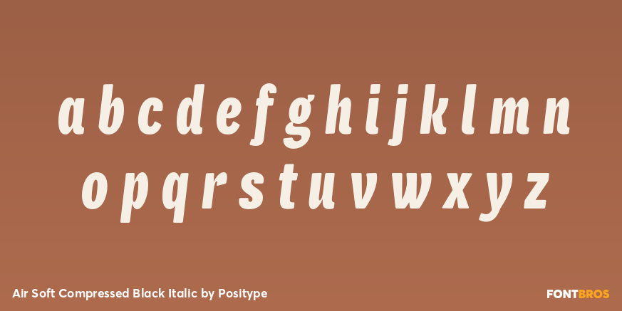 Air Soft Compressed Black Italic Font Poster #3