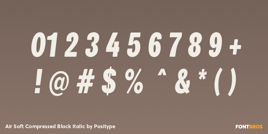 Air Soft Compressed Black Italic Font Poster #4