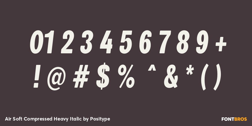 Air Soft Compressed Heavy Italic Font Poster #1