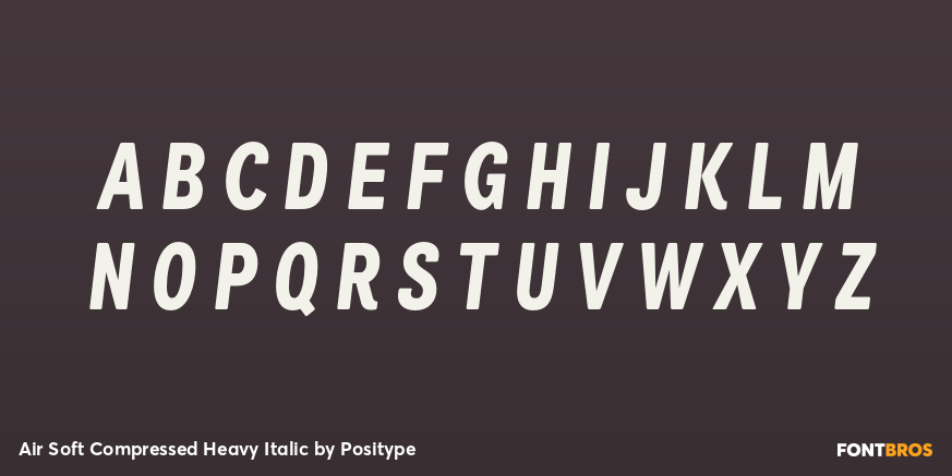 Air Soft Compressed Heavy Italic Font Poster #1
