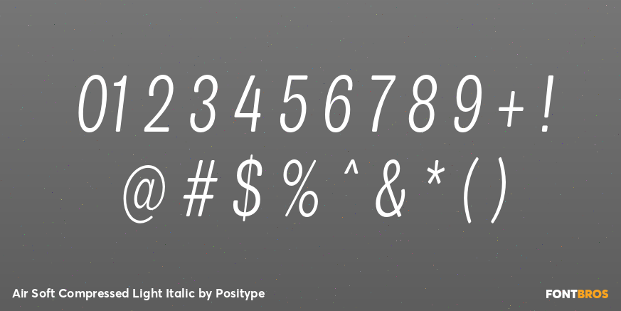 Air Soft Compressed Light Italic Font Poster #4