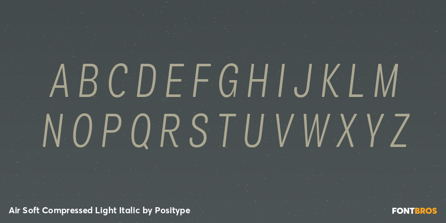 Air Soft Compressed Light Italic Font Poster #2