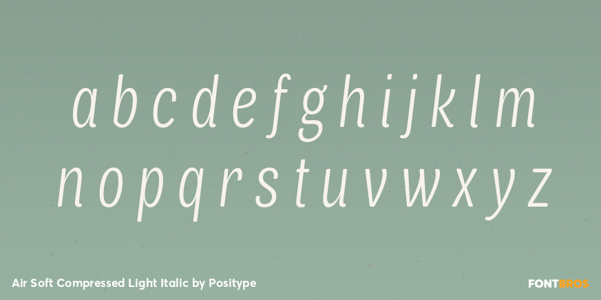 Air Soft Compressed Light Italic Font Poster #3