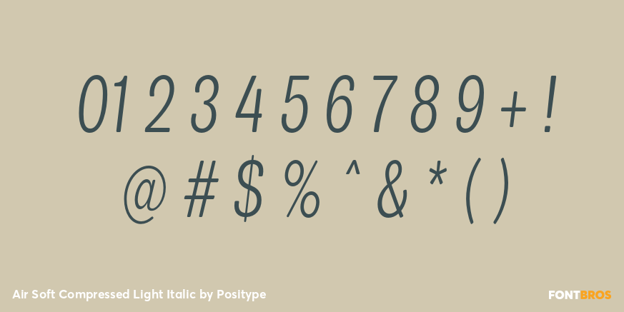 Air Soft Compressed Light Italic Font Poster #4
