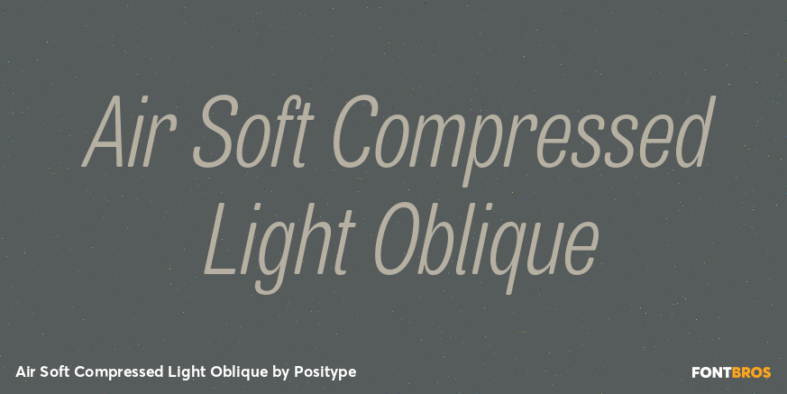 Air Soft Compressed Light Oblique Font Poster #1