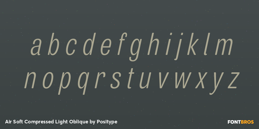 Air Soft Compressed Light Oblique Font Poster #3