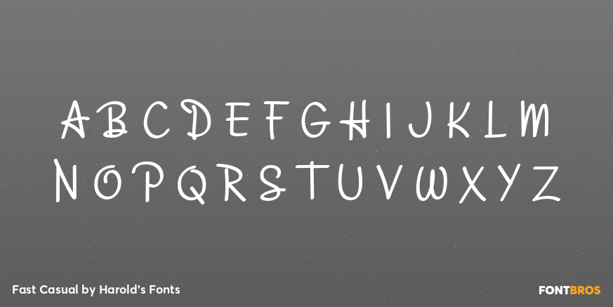 Fast Casual Font Poster #2