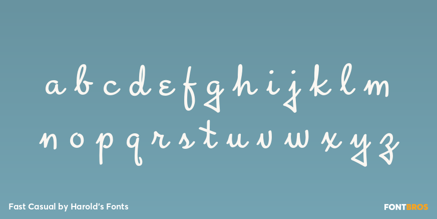Fast Casual Font Poster #3