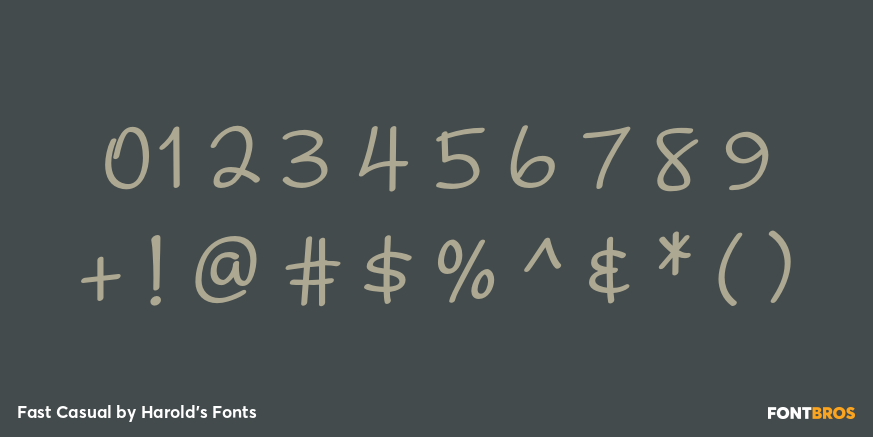 Fast Casual Font Poster #4