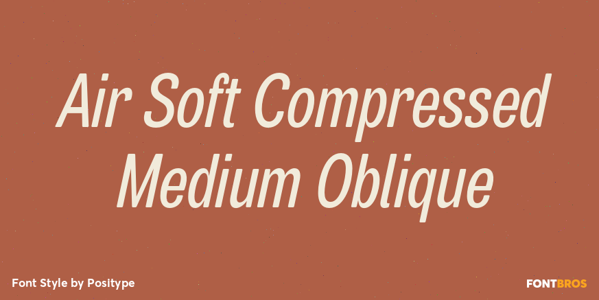 Air Soft Compressed Medium Oblique Font Poster #1