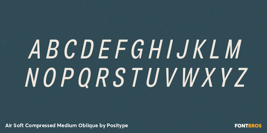 Air Soft Compressed Medium Oblique Font Poster #2