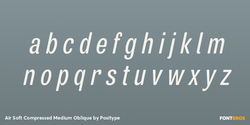 Air Soft Compressed Medium Oblique Font Poster #3