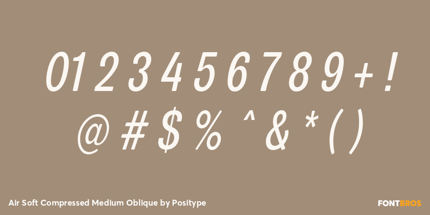 Air Soft Compressed Medium Oblique Font Poster #4