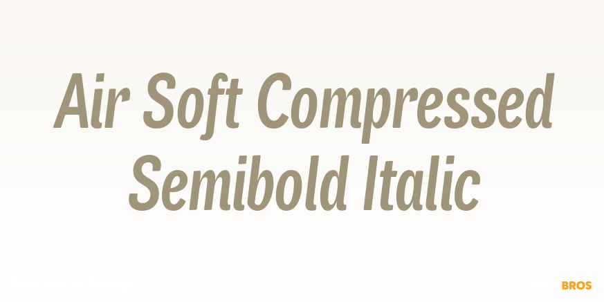 Air Soft Compressed Semibold Italic Font Poster #1