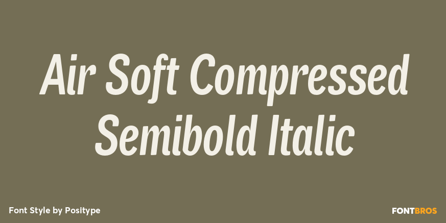 Air Soft Compressed Semibold Italic Font Poster #1