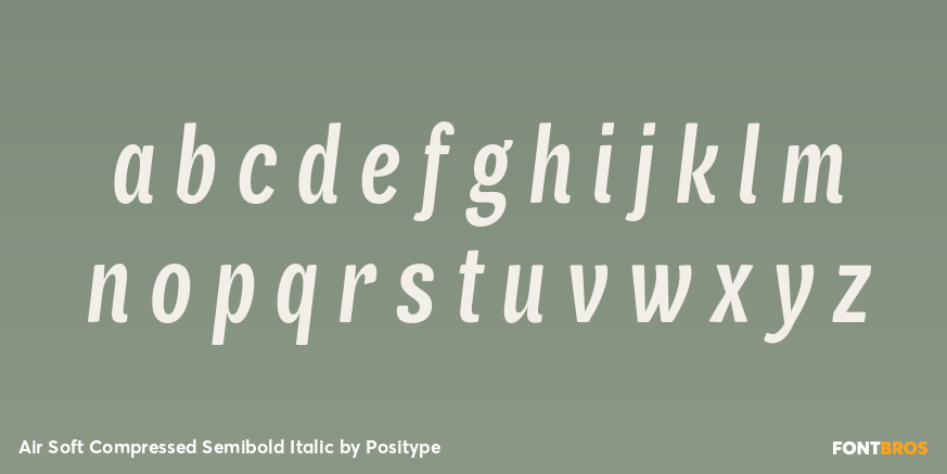 Air Soft Compressed Semibold Italic Font Poster #3
