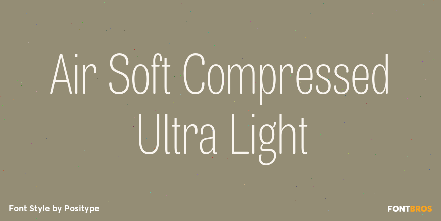 Air Soft Compressed Ultra Light Font Poster #1
