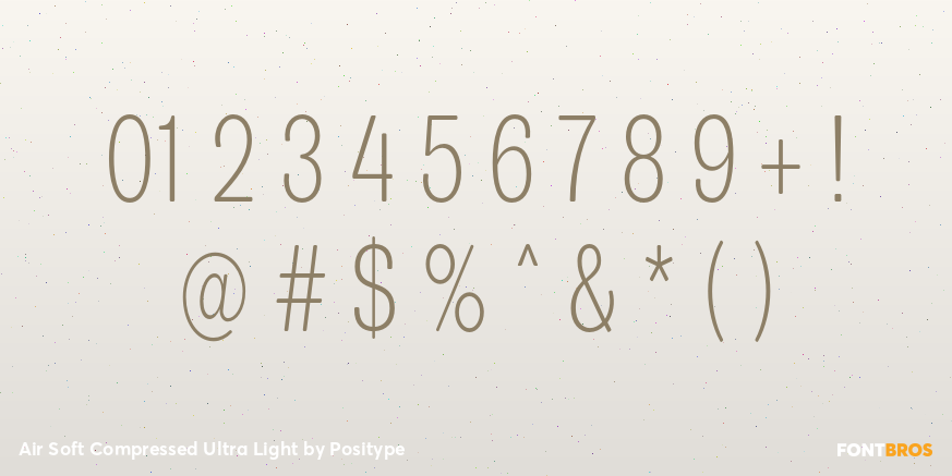 Air Soft Compressed Ultra Light Font Poster #4