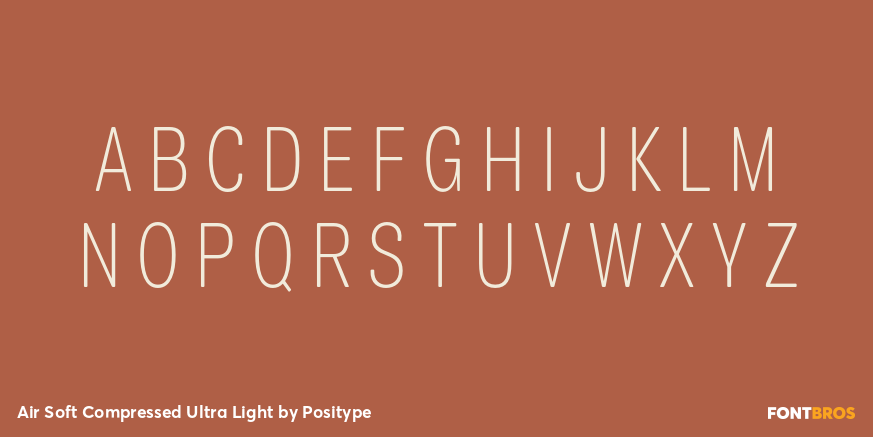 Air Soft Compressed Ultra Light Font Poster #2