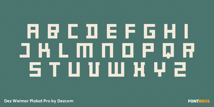 Dez Weimar Plakat Pro Font Poster #2