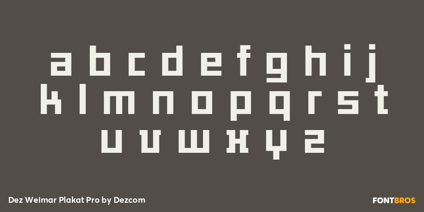 Dez Weimar Plakat Pro Font Poster #3