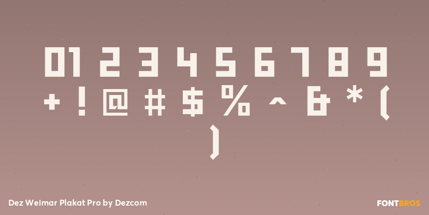 Dez Weimar Plakat Pro Font Poster #4