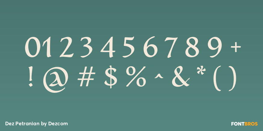 Dez Petranian Font Poster #4