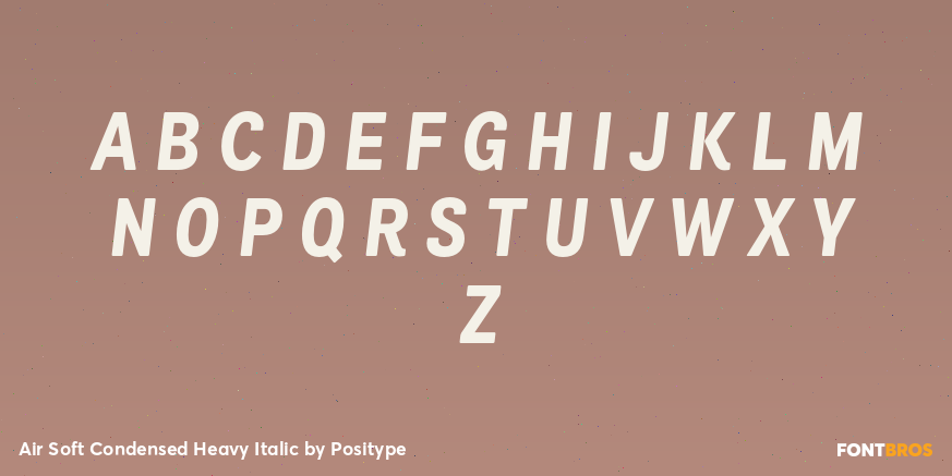 Air Soft Condensed Heavy Italic Font Poster #2