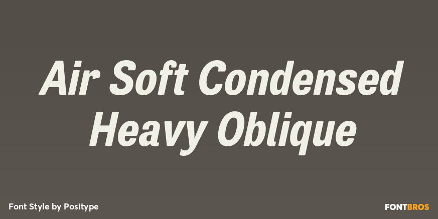 Air Soft Condensed Heavy Oblique Font Poster #1