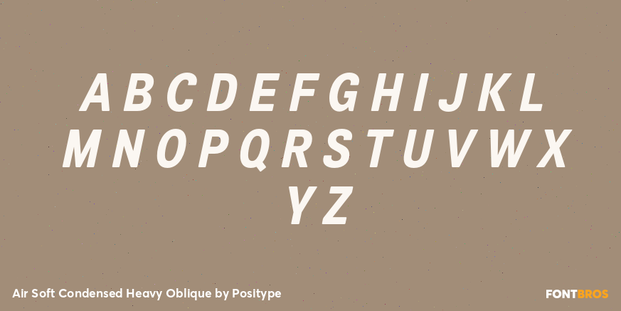 Air Soft Condensed Heavy Oblique Font Poster #2